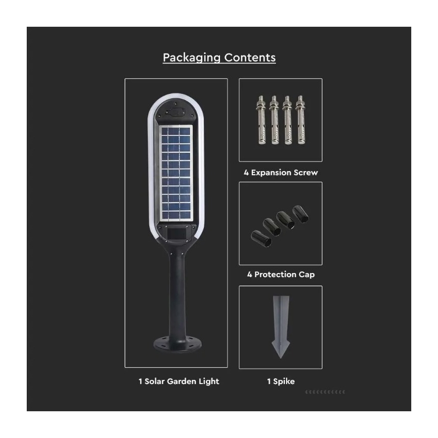 LED Solarna lampa sa senzorom BOLLARD LED/5W/5,5V 70 cm 4000K IP65