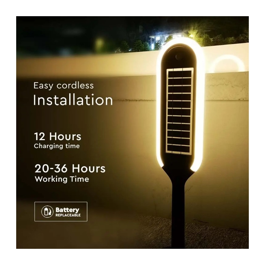 LED Solarna lampa sa senzorom BOLLARD LED/5W/5,5V 70 cm 4000K IP65