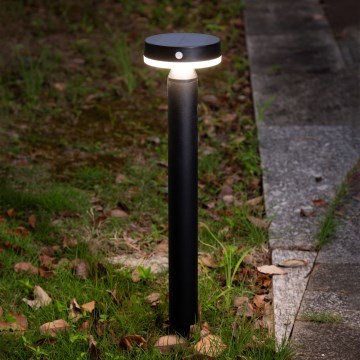 LED Solarna lampa sa senzorom GWINEA LED/4,5W/3,7V 2000 mAh 50 cm IP44 crna