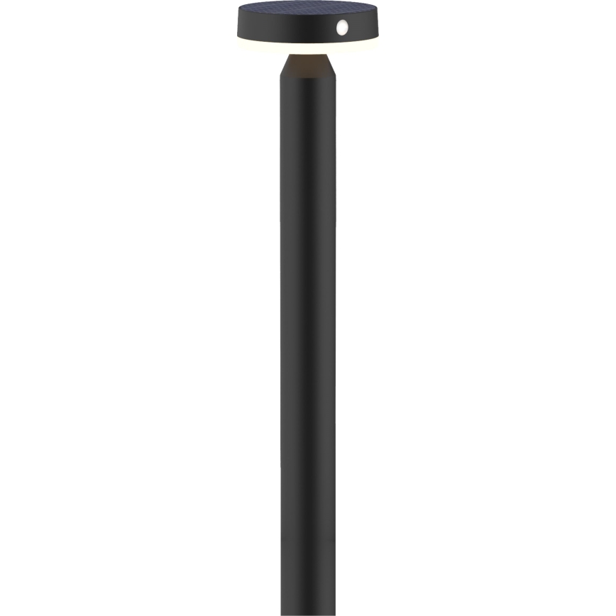LED Solarna lampa sa senzorom GWINEA LED/4,5W/3,7V 2000 mAh 50 cm IP44 crna