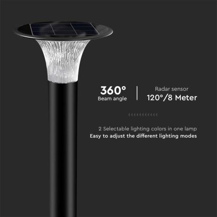 LED Solarna lampa sa senzorom LED/15W/3,2V 4000K/6000K IP65 6000 mAh