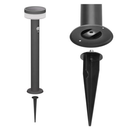 LED Solarna lampa sa senzorom LED/2W/3,7V 1200 mAh IP44 80 cm