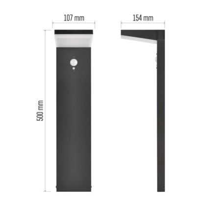 LED Solarna lampa sa senzorom LED/4,4W/3,7V 2200 mAh IP44