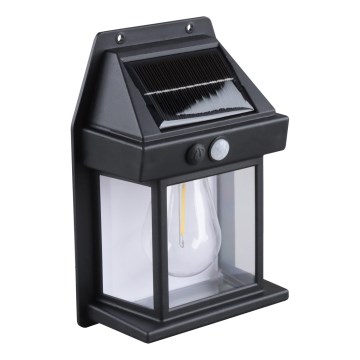 LED solarna lanterna s mogućnošću prigušivanja i senzorom LED/3,7V IP44 1200 mAh