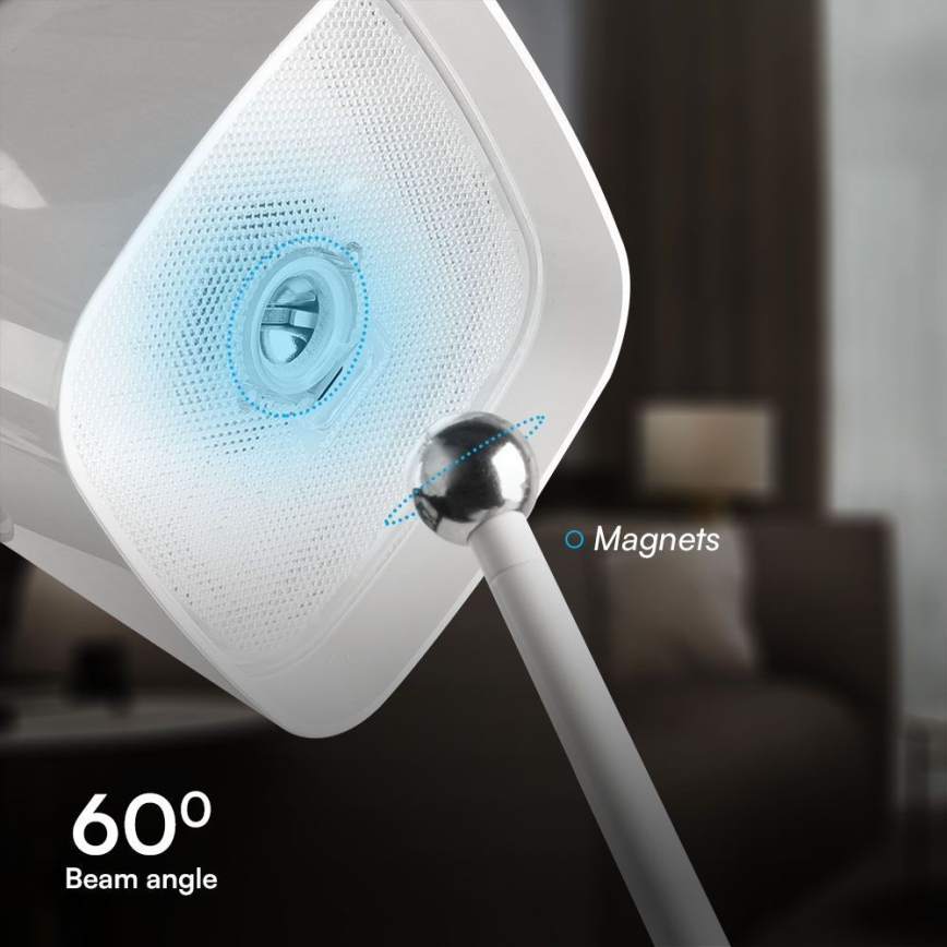 LED Solarna prigušiva magnetna punjiva stolna lampa na dodir LED/5W/5V 3000-6000K 3600 mAh IP65 bijela