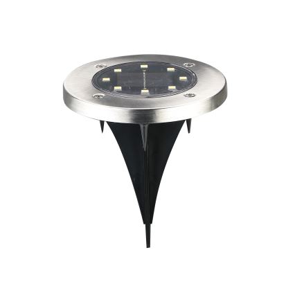 LED Solarna rasvjeta za kućni prilaz SOLLY LED/1,2V 6500K pr. 11,5 cm 300 mAh IP44 mat krom