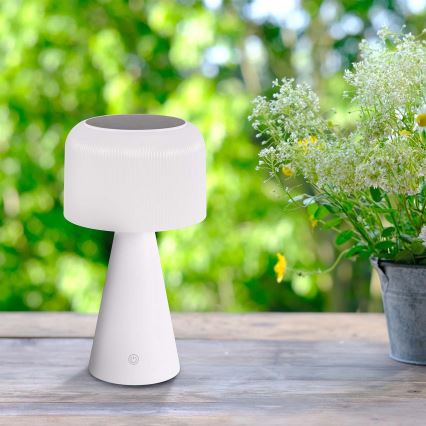 LED solarna stolna lampa s dodirnim upravljačem, prigušivač LIMA LED/3,7V 1800 mAh 3000/4000/5000K IP44 bijela