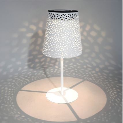 LED solarna stolna lampa LUVETRA LED/1xAA 4000K IP44 200 mAh bijela