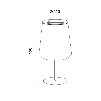LED solarna stolna lampa LUVETRA LED/1xAA 4000K IP44 200 mAh bijela