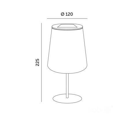 LED solarna stolna svjetiljka LUVETRA LED/1xAA 4000K IP44 200 mAh crna