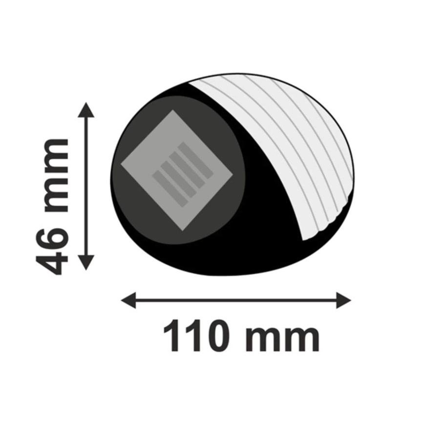 LED Solarna svjetiljka 2xLED/0,12W/1,2V 300 mAh 6500K IP44
