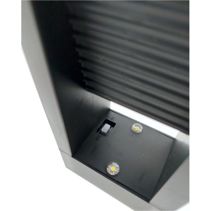 LED Solarna svjetiljka 2xLED/1,2V 200 mAh IP44 crna