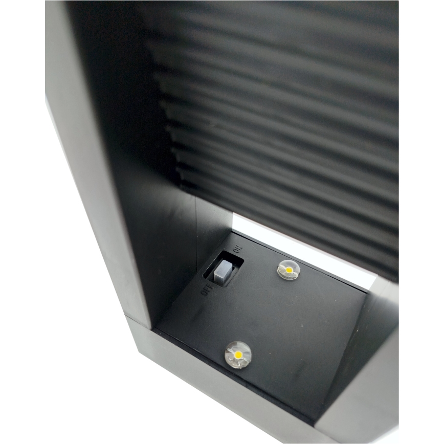 LED Solarna svjetiljka 2xLED/1,2V 200 mAh IP44 crna