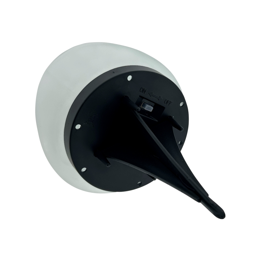 LED solarna svjetiljka 2xLED/1,2V 300 mAh IP44 crna/bijela