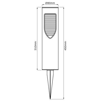 LED solarna svjetiljka ADDIS LED/1,2V 600 mAh IP44 crna