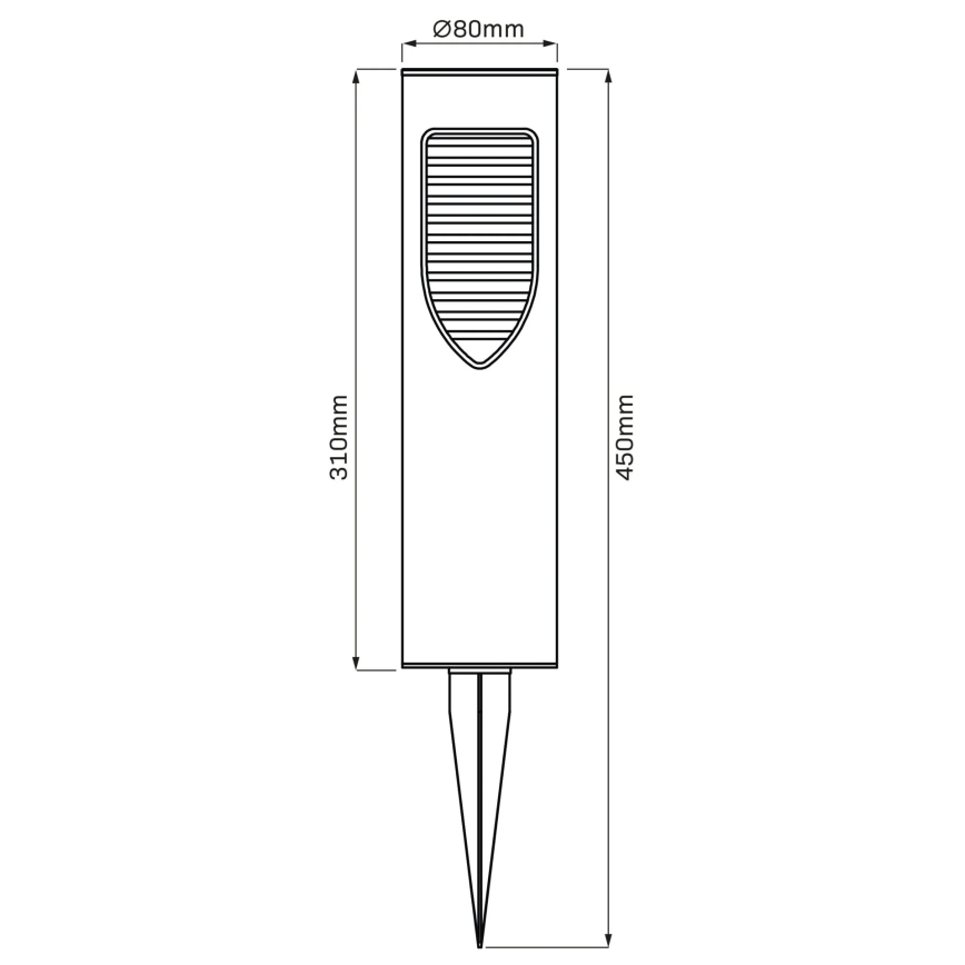 LED solarna svjetiljka ADDIS LED/1,2V 600 mAh IP44 crna