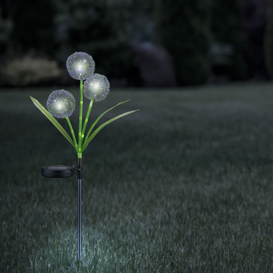 LED Solarna svjetiljka ALLIUM LED/1,2V 6500K 600 mAh IP44 crna