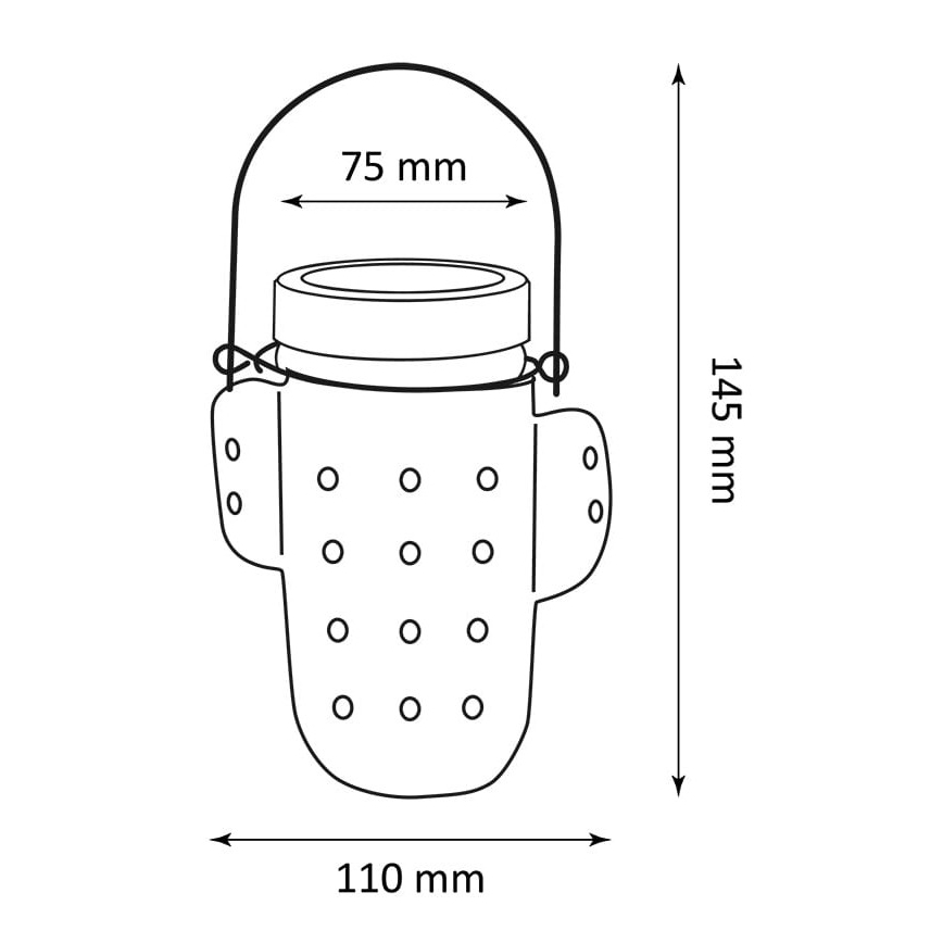 LED Solarna svjetiljka CACTUS LED/1,2V IP44