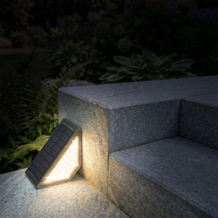 LED solarna svjetiljka ELI LED/4,5W/3,7V 500 mAh IP44 crna