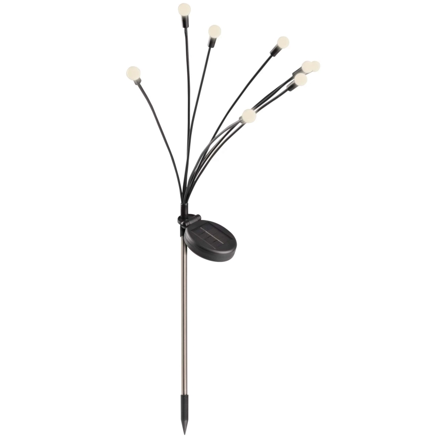 LED Solarna svjetiljka FIORINI 8xLED/1,2V 600 mAh IP44 crna