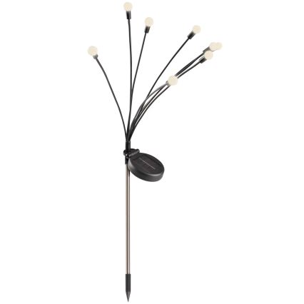 LED Solarna svjetiljka FIORINI 8xLED/1,2V 600mAh IP44 crna