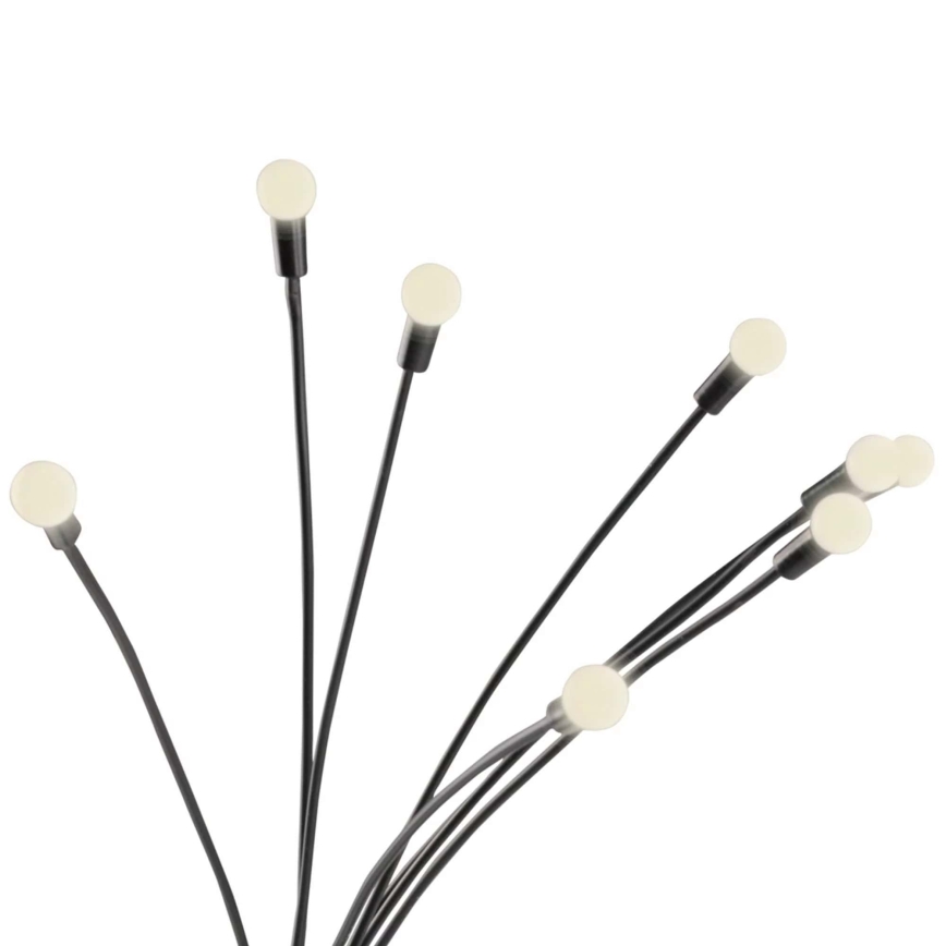 LED Solarna svjetiljka FIORINI 8xLED/1,2V 600mAh IP44 crna