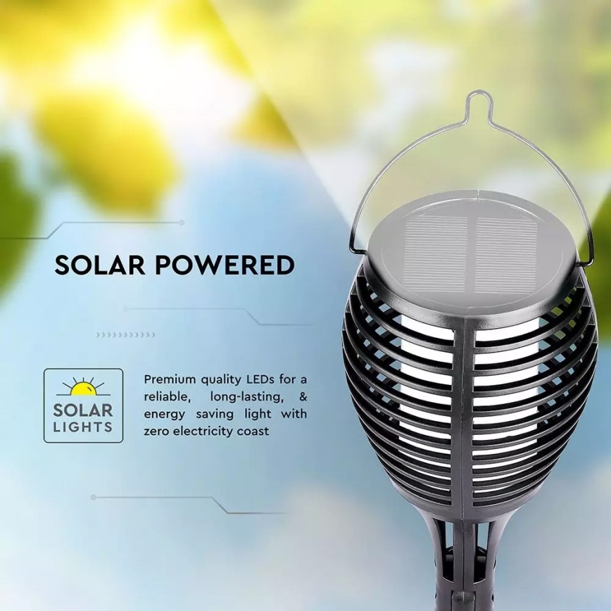 LED Solarna svjetiljka FLAME 4u1 1xLED/0,45W/3,7V IP44 500 mAh