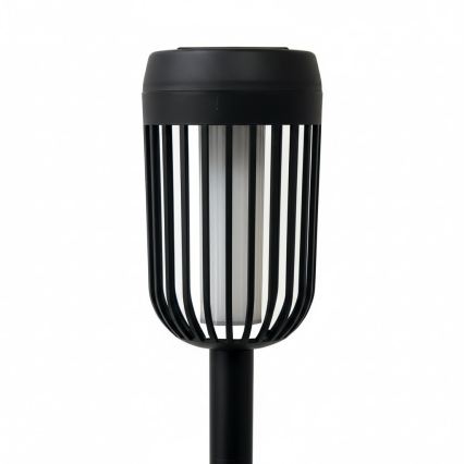 LED solarna svjetiljka FLAME LED/1,2V 100 mAh 1800K 37 cm IP44 crna