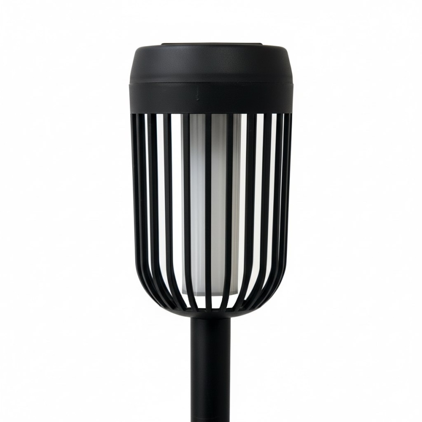 LED solarna svjetiljka FLAME LED/1,2V 100 mAh 1800K 37 cm IP44 crna