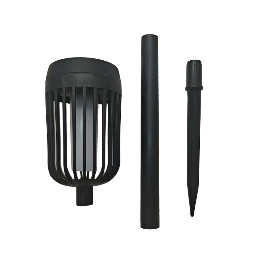 LED solarna svjetiljka FLAME LED/1,2V 100 mAh 1800K 37 cm IP44 crna