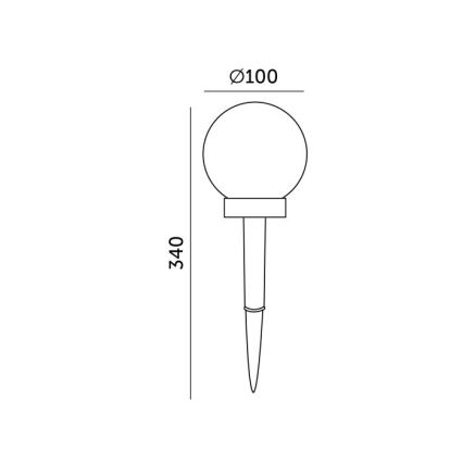 LED solarna svjetiljka GLEAM LED/1,2V 3000K IP44 40 mAh prozirna/crna