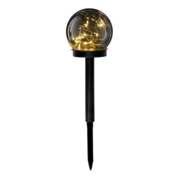 LED Solarna svjetiljka GLEAM LED/1,2V 3000K IP44 40 mAh zadimljena/crna