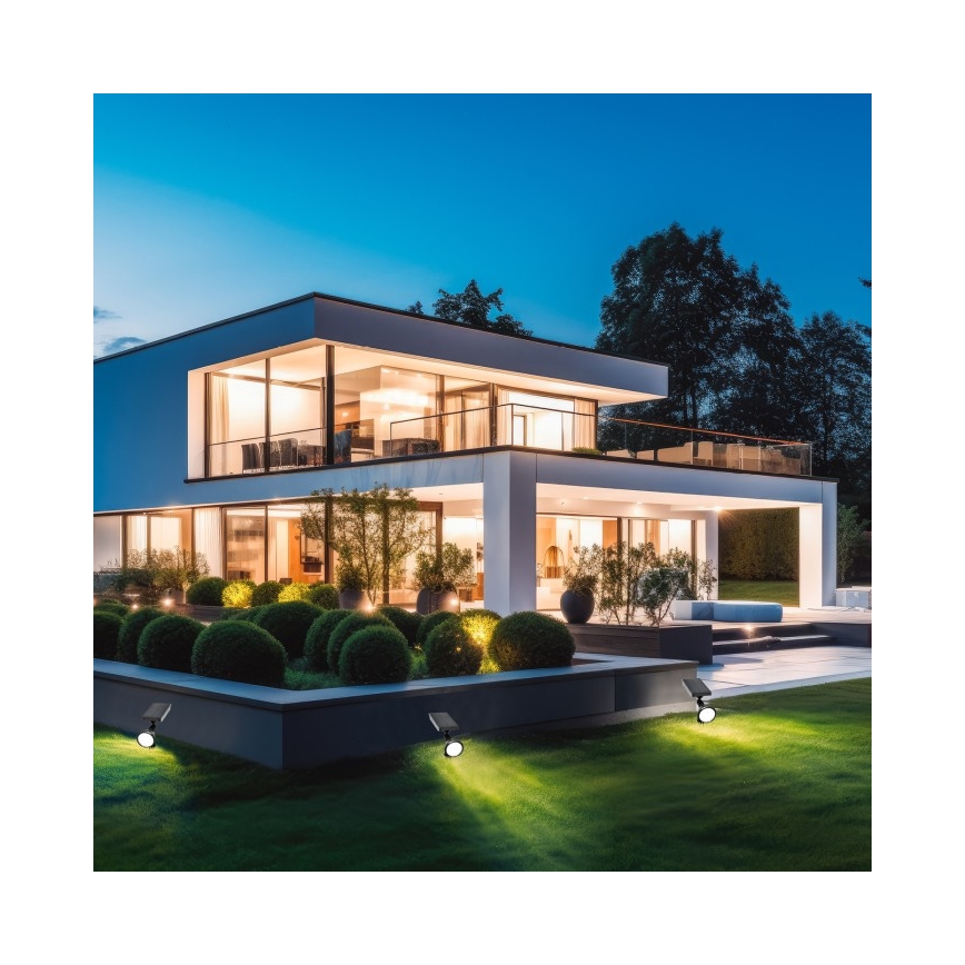 LED solarna svjetiljka LANCE LED/3,7V 6000K IP44 1500 mAh