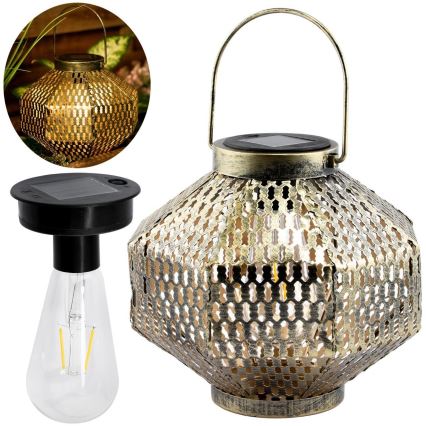 LED Solarna svjetiljka LAURA 1xE27/1,2V 300 mAh IP44