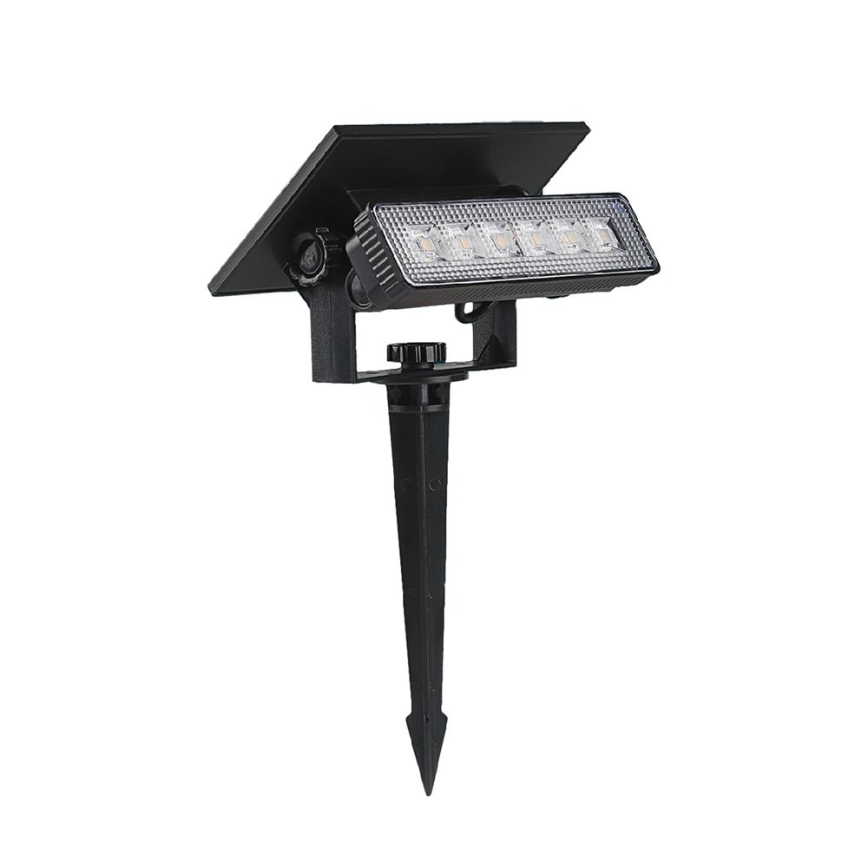 LED Solarna svjetiljka LED/0,9W/3,7V 3000K IP65 1200 mAh crna