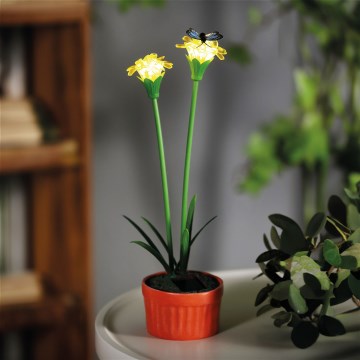 LED solarna svjetiljka LED/1,2V 200 mAh IP44 cvijet