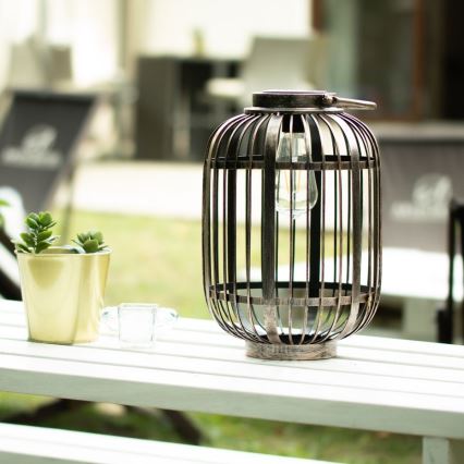 LED Solarna svjetiljka LORETA 1xE27/1,2V 600 mAh IP44