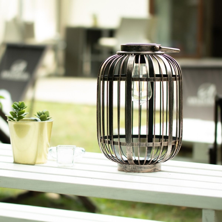 LED Solarna svjetiljka LORETA 1xE27/1,2V 600 mAh IP44