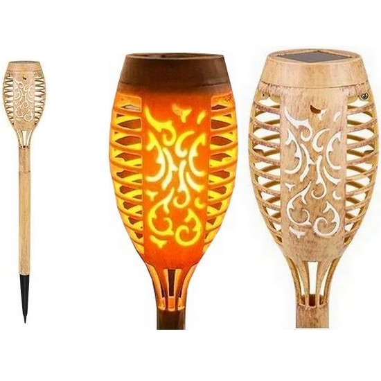 LED Solarna svjetiljka MINISPARK BAMBOO LED/1,8W/5,5V IP44 bež