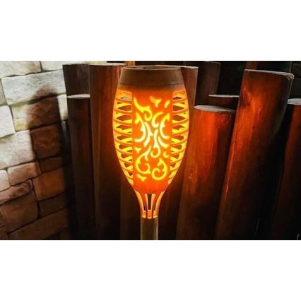 LED Solarna svjetiljka MINISPARK BAMBOO LED/1,8W/5,5V IP44 bež