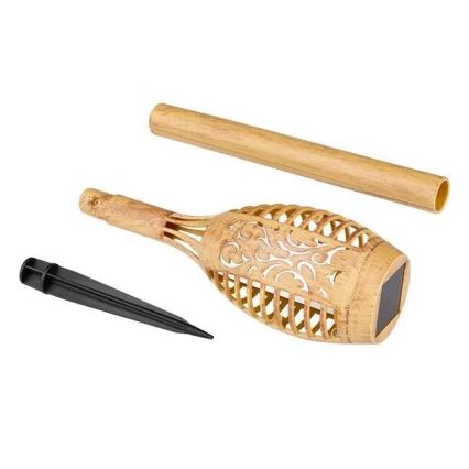 LED Solarna svjetiljka MINISPARK BAMBOO LED/1,8W/5,5V IP44 bež