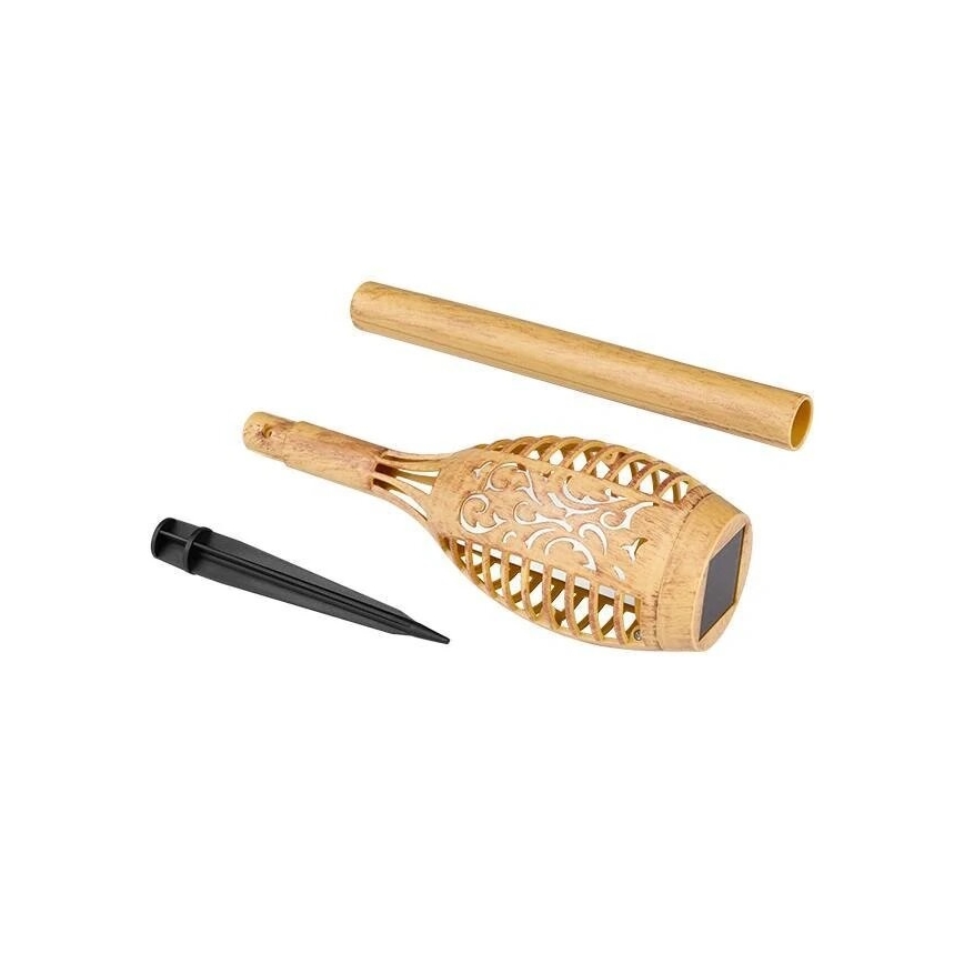 LED Solarna svjetiljka MINISPARK BAMBOO LED/1,8W/5,5V IP44 bež