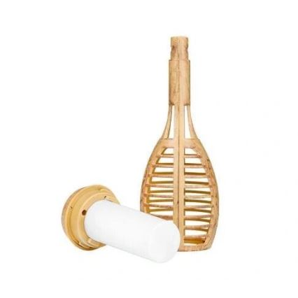 LED Solarna svjetiljka MINISPARK BAMBOO LED/1,8W/5,5V IP44 bež
