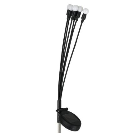 LED Solarna svjetiljka MULTI LED/0,06W/1,2V 150 mAh IP44 crna
