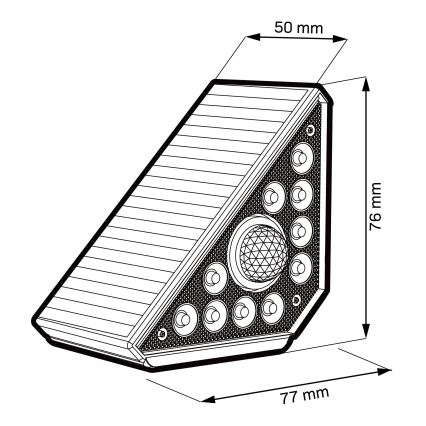 LED solarna svjetiljka s senzorom ARI LED/4,5W/3,7V 600 mAh IP44 bijela
