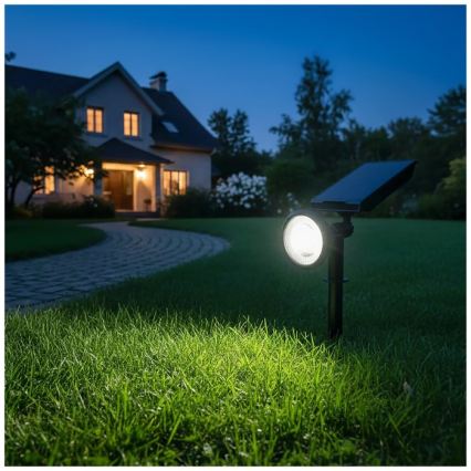 LED solarna svjetiljka s senzorom LANCE LED/3,7V 6000K IP44 1500 mAh