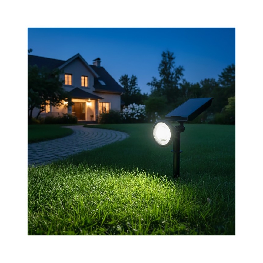 LED solarna svjetiljka s senzorom LANCE LED/3,7V 6000K IP44 1500 mAh