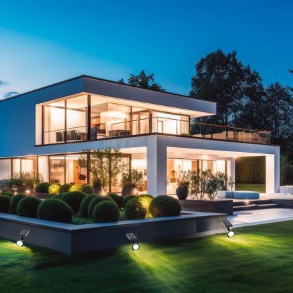 LED solarna svjetiljka s senzorom LANCE LED/3,7V 6000K IP44 1500 mAh