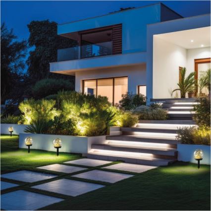 LED solarna svjetiljka sa senzorom GLEAM LED/1,2V 3000K IP44 40 mAh prozirna/crna