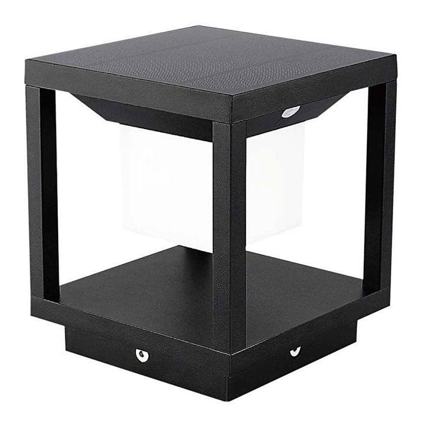 LED solarna svjetiljka sa senzorom LED/2W/5,5V 3000K IP65 2600 mAh crna